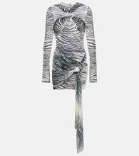 The Attico Fran zebra-print tulle minidress. Attico Fran 斑马纹薄纱迷你连衣裙