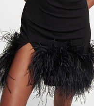 The Attico Fujiko feather-trimmed minidress