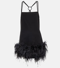 The Attico Fujiko feather-trimmed minidress. Attico Fujiko 羽毛饰边迷你连衣裙