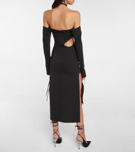 The Attico Greta off-shoulder halterneck dress