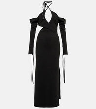 The Attico Greta off-shoulder halterneck dress