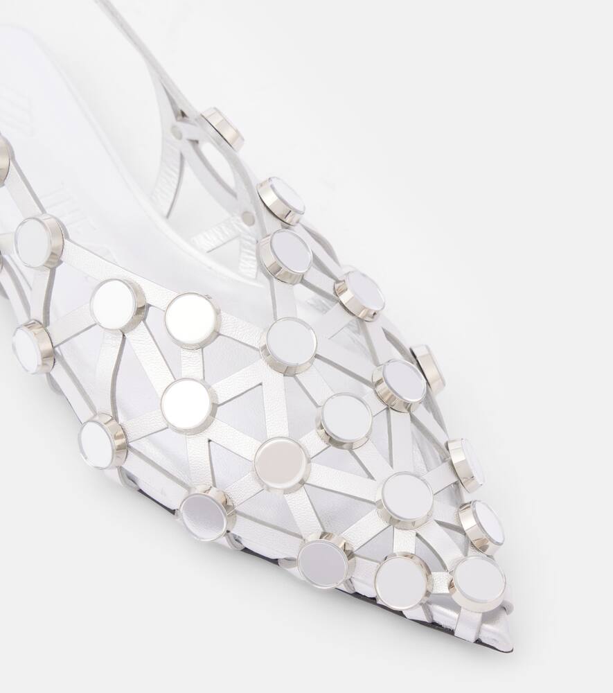 The Attico Grid leather ballet flats
