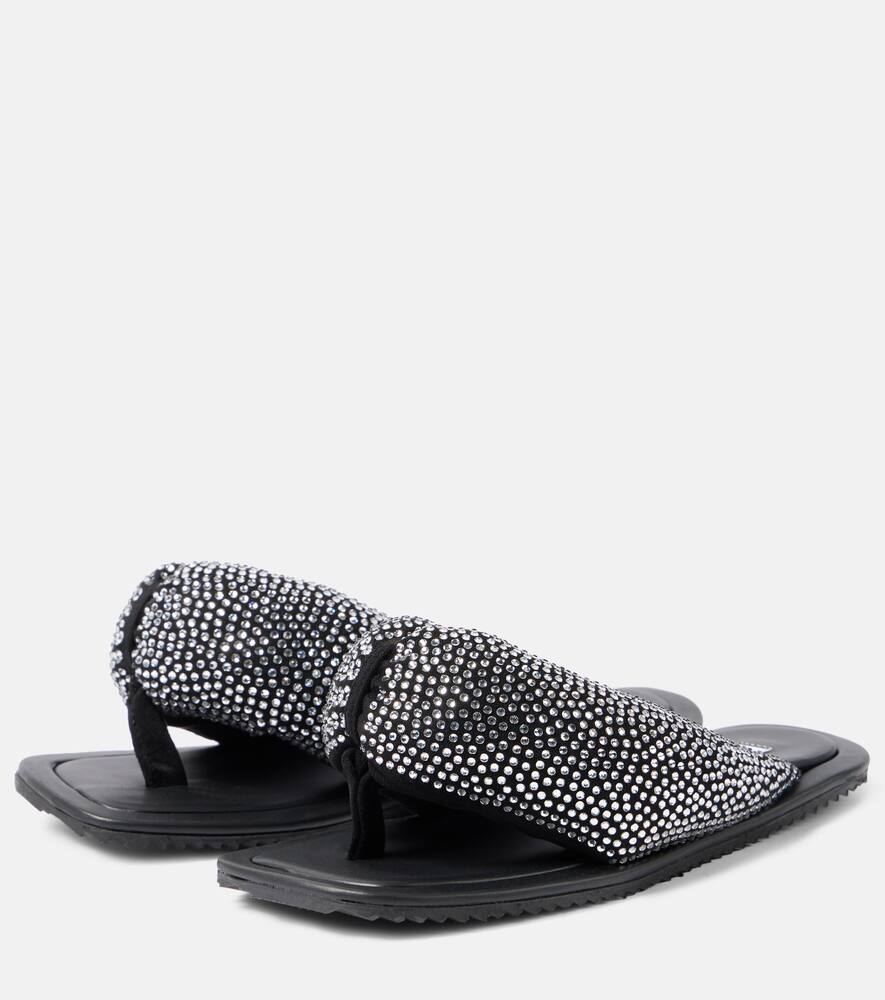 The Attico Indie embellished leather thong sandals