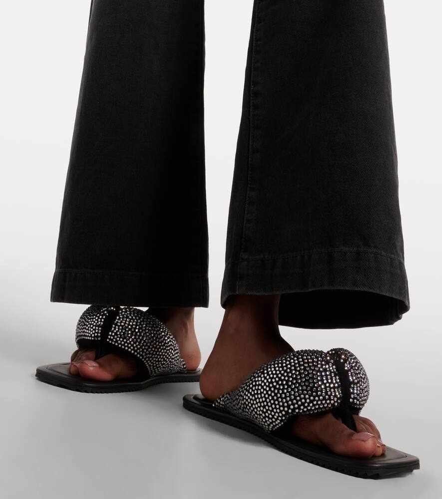 The Attico Indie embellished leather thong sandals
