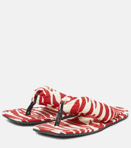 The Attico Indie zebra-print thong sandals
