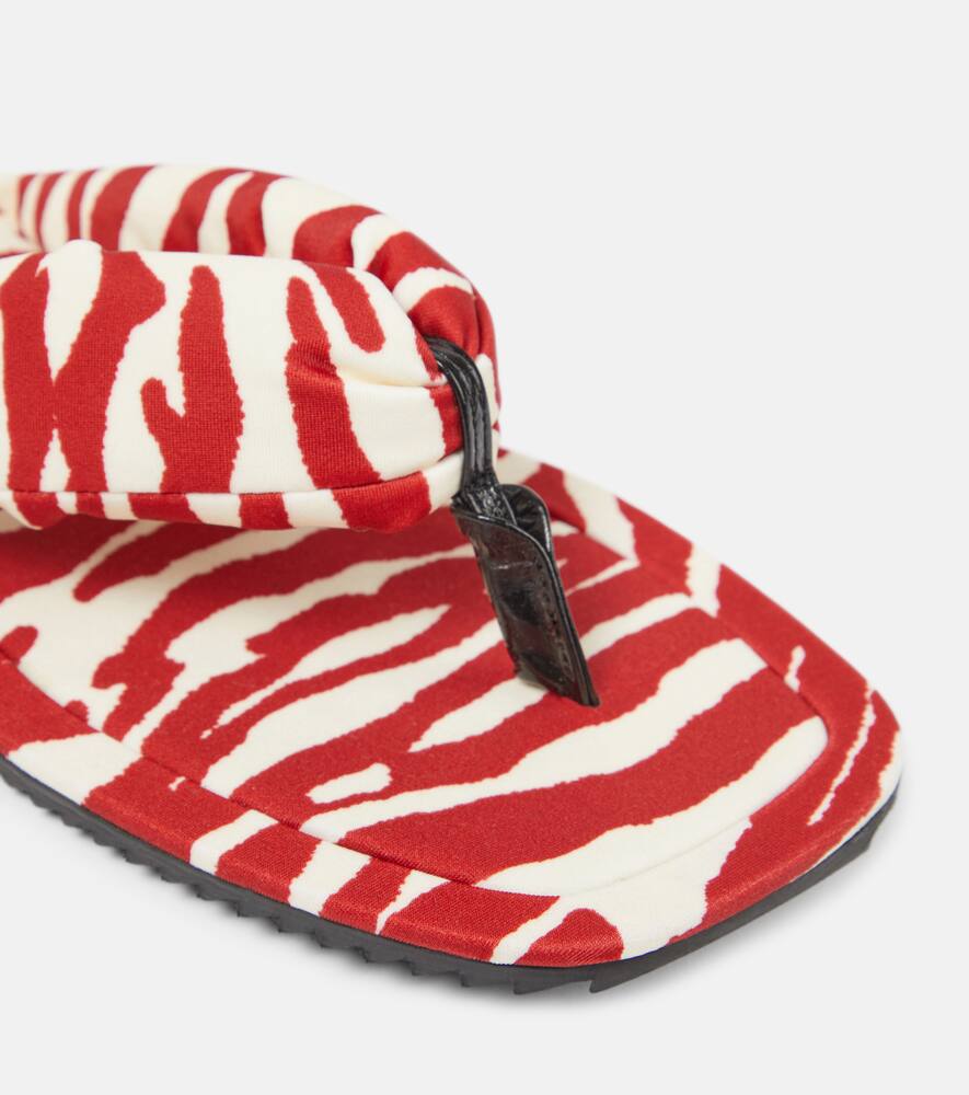 The Attico Indie zebra-print thong sandals