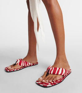 The Attico Indie zebra-print thong sandals