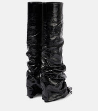 The Attico Juno 95 leather knee-high boots