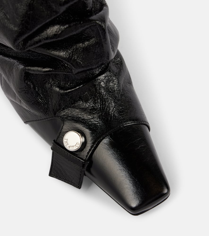 The Attico Juno 95 leather knee-high boots