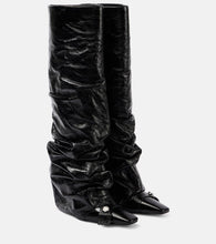 The Attico Juno 95 leather knee-high boots