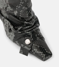 The Attico Juno 95 snake-effect leather ankle boots