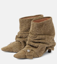 The Attico Juno 95 suede ankle boots