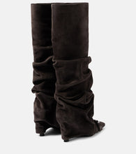 The Attico Juno 95 suede knee-high boots