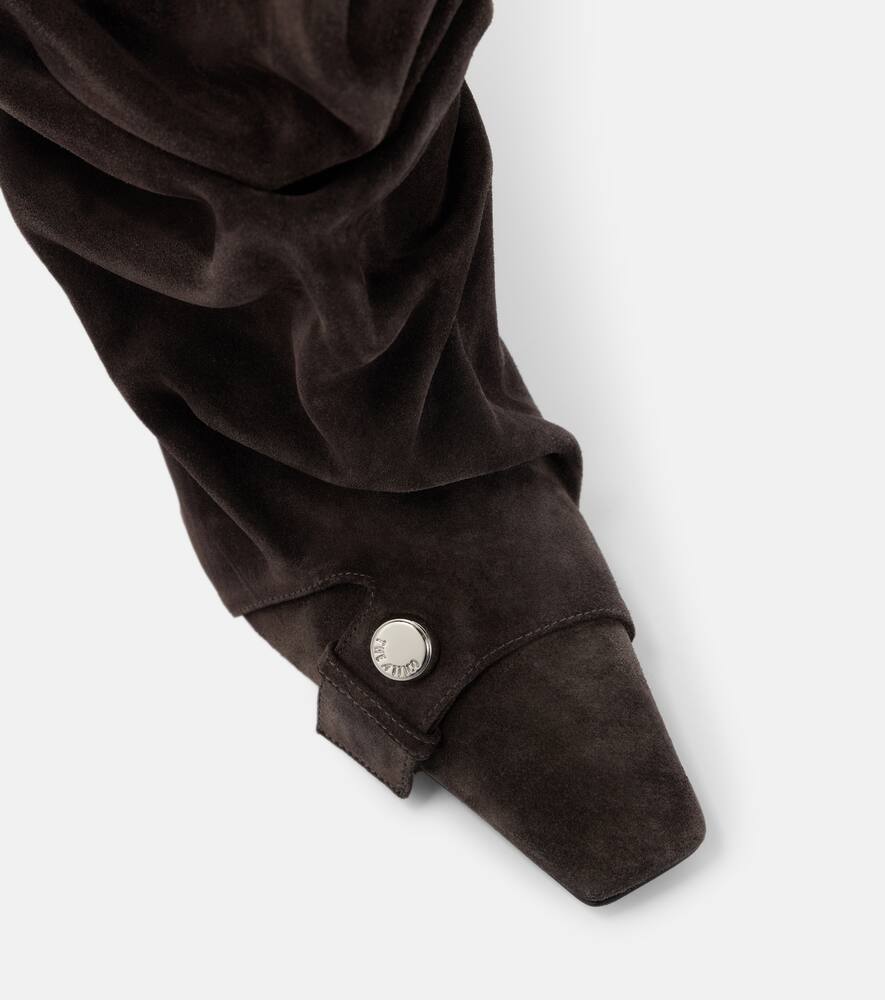 The Attico Juno 95 suede knee-high boots
