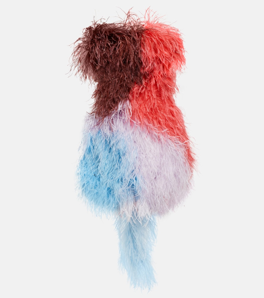 The Attico Keri feather-embellished minidress. Attico Keri 羽毛装饰迷你连衣裙
