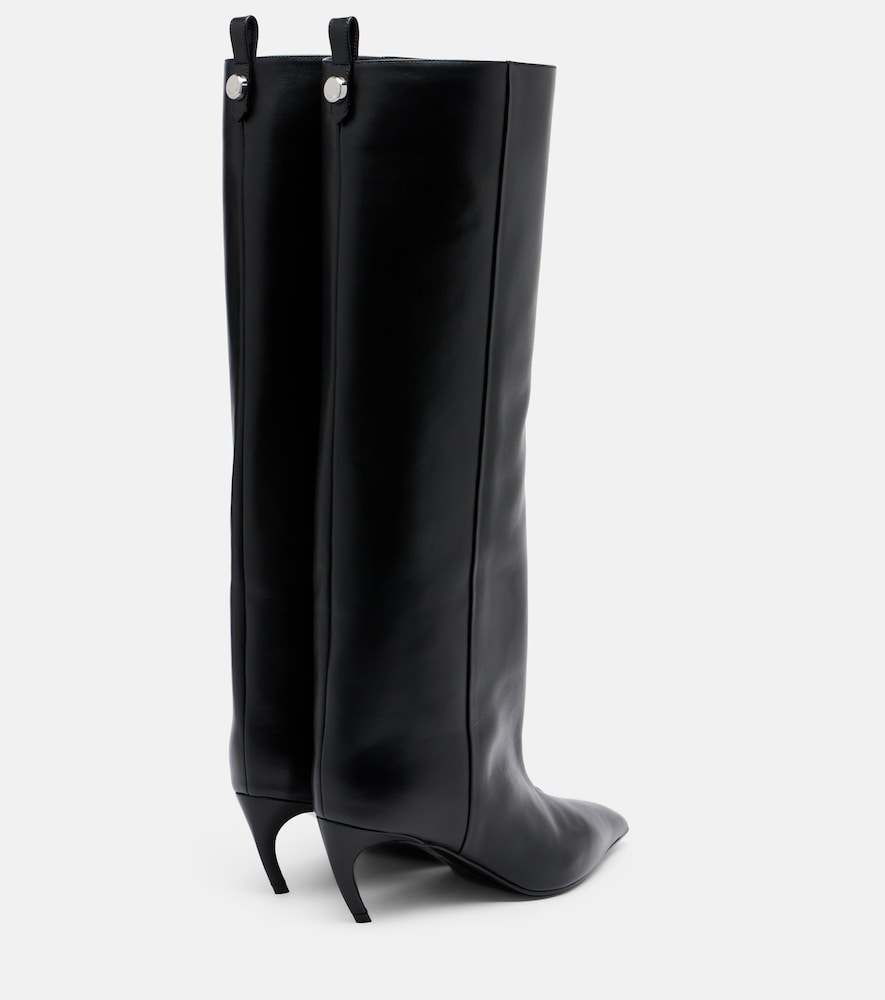 The Attico Lea leather knee-high boots