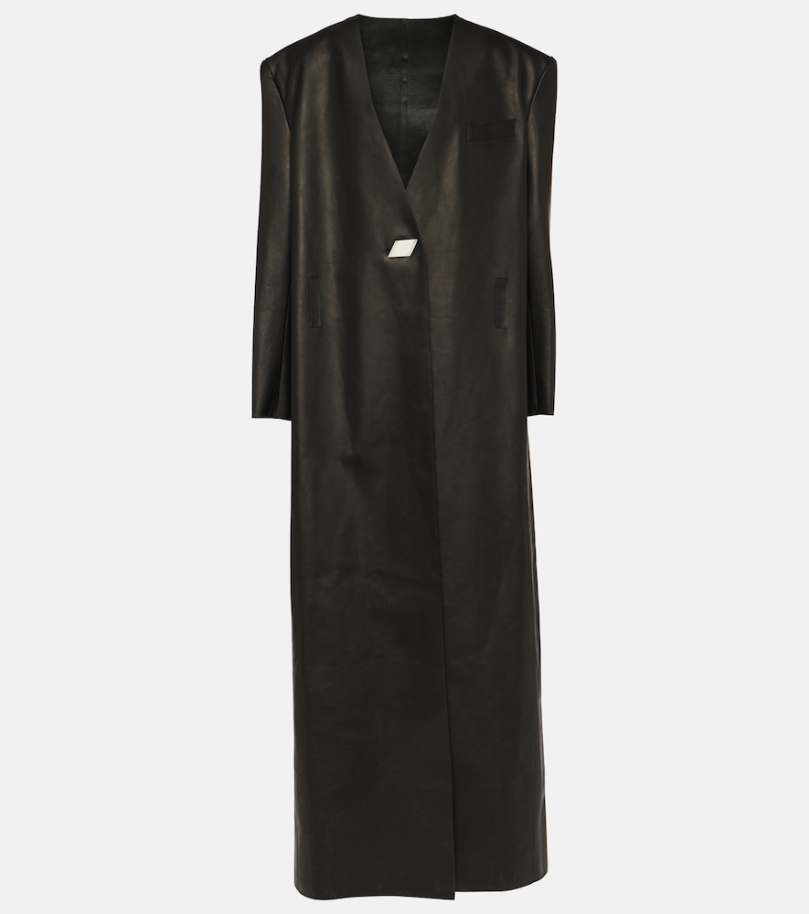 The Attico Leather maxi coat - Attico 皮革长款外套