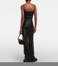The Attico Leather midi dress