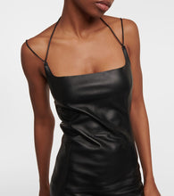 The Attico Leather midi dress
