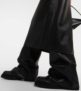 The Attico Leather midi dress