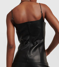 The Attico Leather midi dress