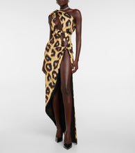 The Attico Leopard-print cutout maxi dress