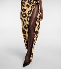 The Attico Leopard-print cutout maxi dress