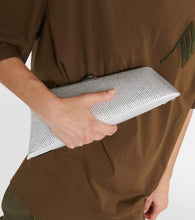 The Attico Long Night embellished leather clutch