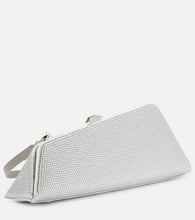 The Attico Long Night embellished leather clutch
