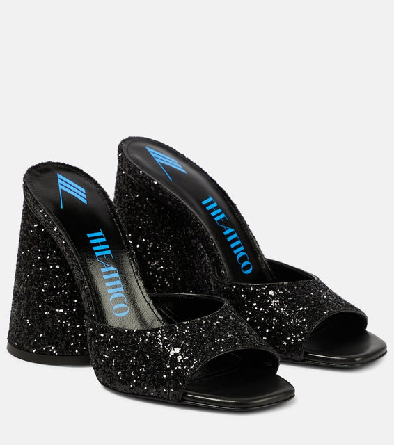 The Attico Luz embellished leather mules