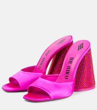 The Attico Luz embellished satin mules