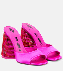 The Attico Luz embellished satin mules