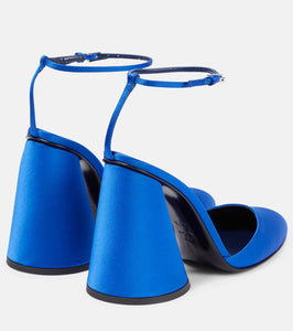 The Attico Luz satin slingback pumps
