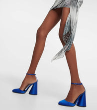 The Attico Luz satin slingback pumps