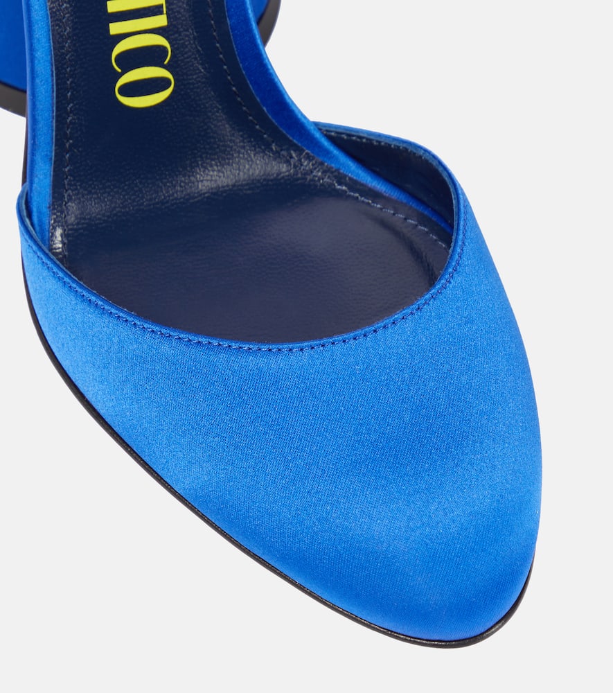 The Attico Luz satin slingback pumps