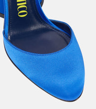 The Attico Luz satin slingback pumps