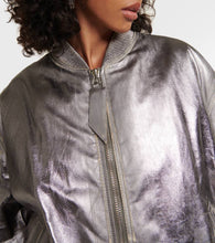 The Attico Metallic leather bomber jacket
