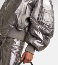 The Attico Metallic leather bomber jacket