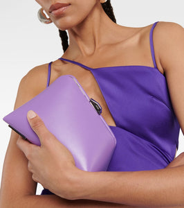 The Attico Midnight Mini embellished leather clutch