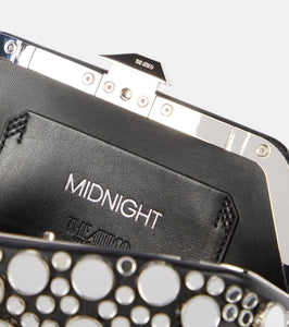The Attico Midnight Mini studded leather clutch