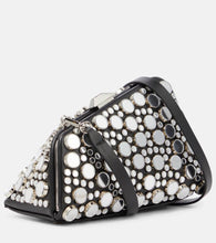 The Attico Midnight Mini studded leather clutch