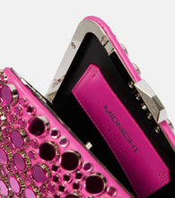 The Attico Midnight studded leather clutch