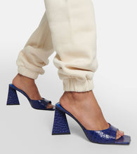 The Attico Mini Devon 85 croc-effect leather mules