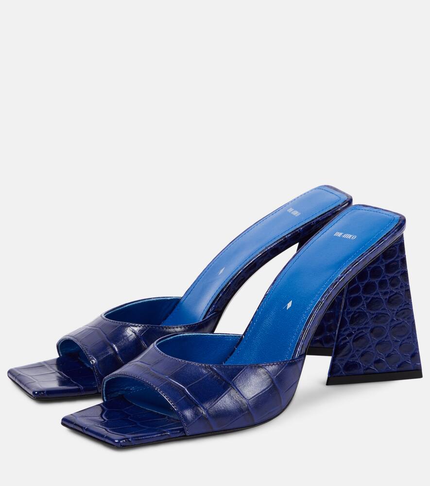 The Attico Mini Devon 85 croc-effect leather mules