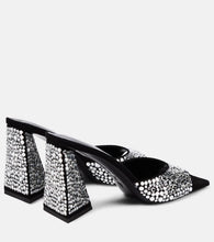 The Attico Mini Devon 85 embellished suede mules