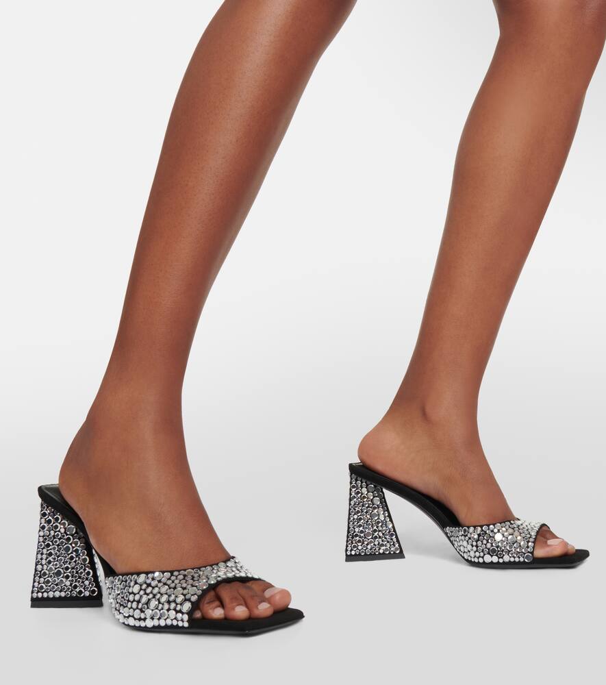 The Attico Mini Devon 85 embellished suede mules