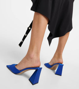 The Attico Mini Devon 85 satin mules