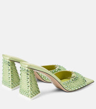 The Attico Mini Devon embellished satin mules