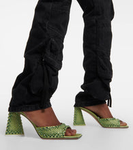 The Attico Mini Devon embellished satin mules