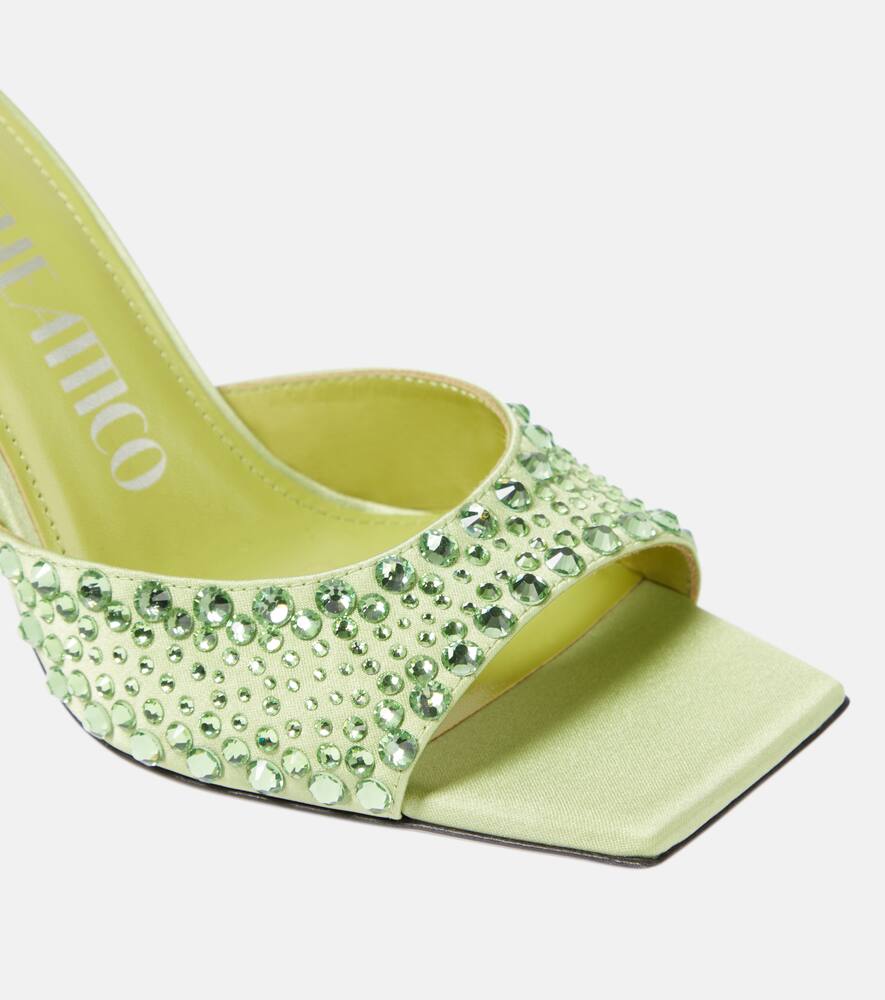 The Attico Mini Devon embellished satin mules